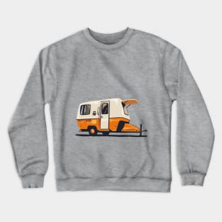 Armadillo retro travel trailer camping poster Crewneck Sweatshirt